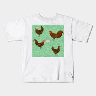 Golden Spangled Hamburg Mint Kids T-Shirt